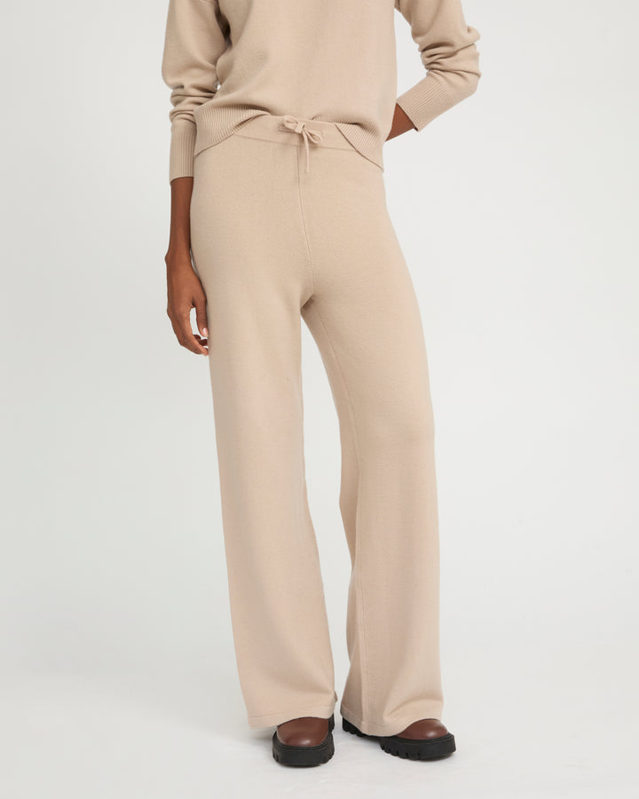 Merino knit wide leg trousers -Yves Salomon - New spring summer collection