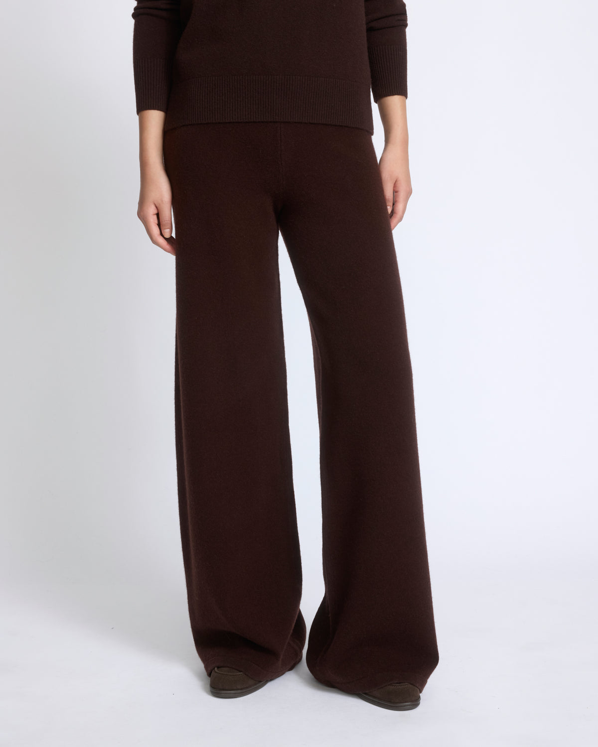 Merino knit wide leg trousers - Yves Salomon - New Fall/Winter Collection
