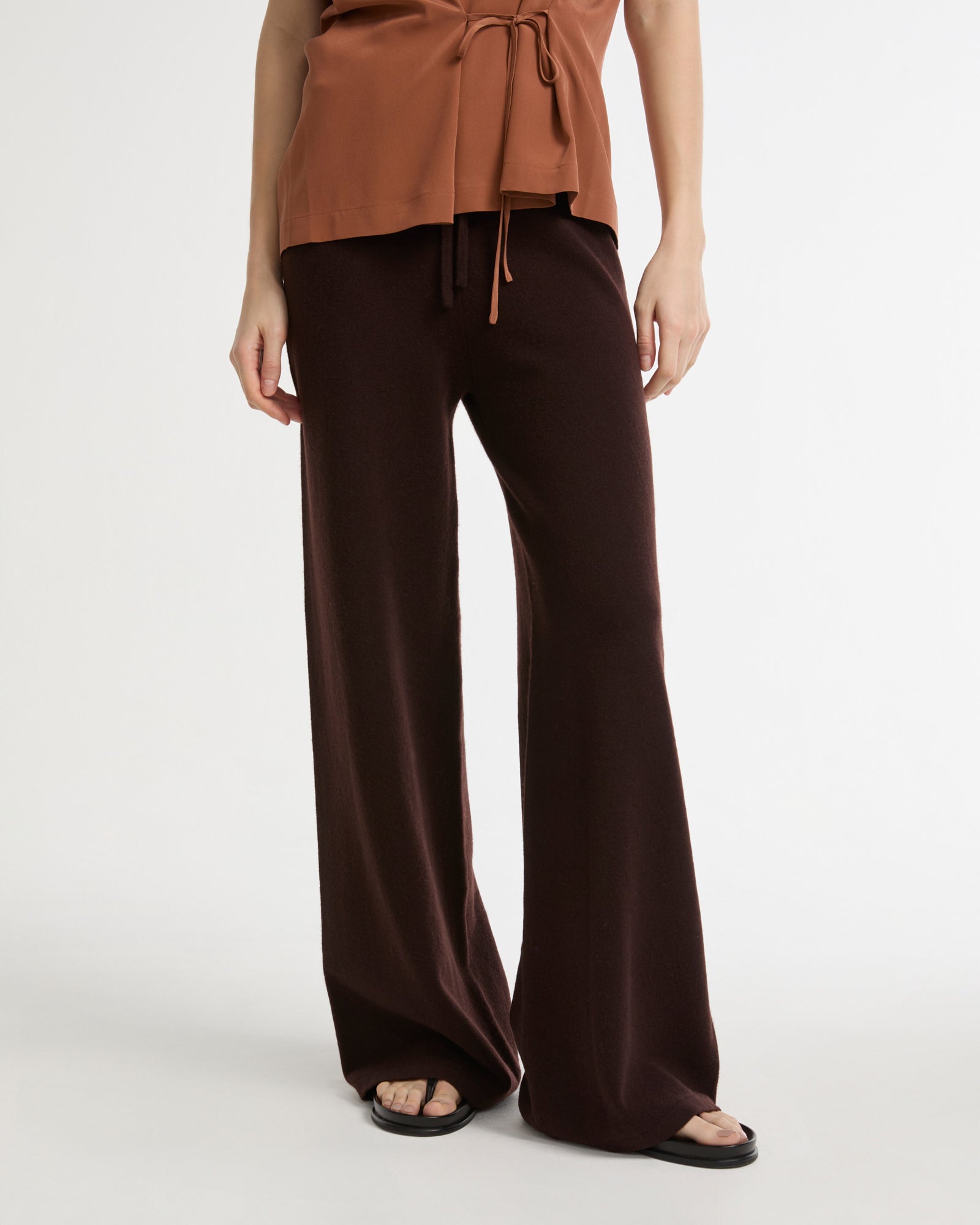 Merino knit wide leg trousers -Yves Salomon - New spring summer collection