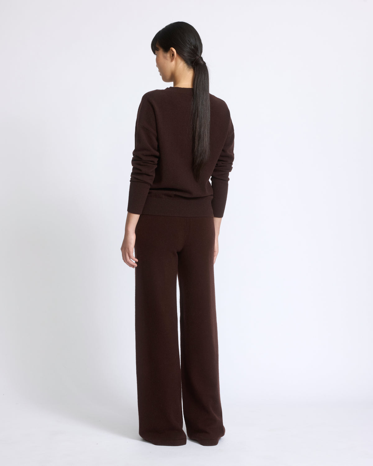Merino knit wide leg trousers - Yves Salomon - New Fall/Winter Collection
