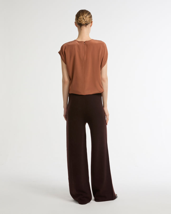 Merino knit wide leg trousers -Yves Salomon - New spring summer collection