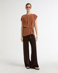 Merino knit wide leg trousers