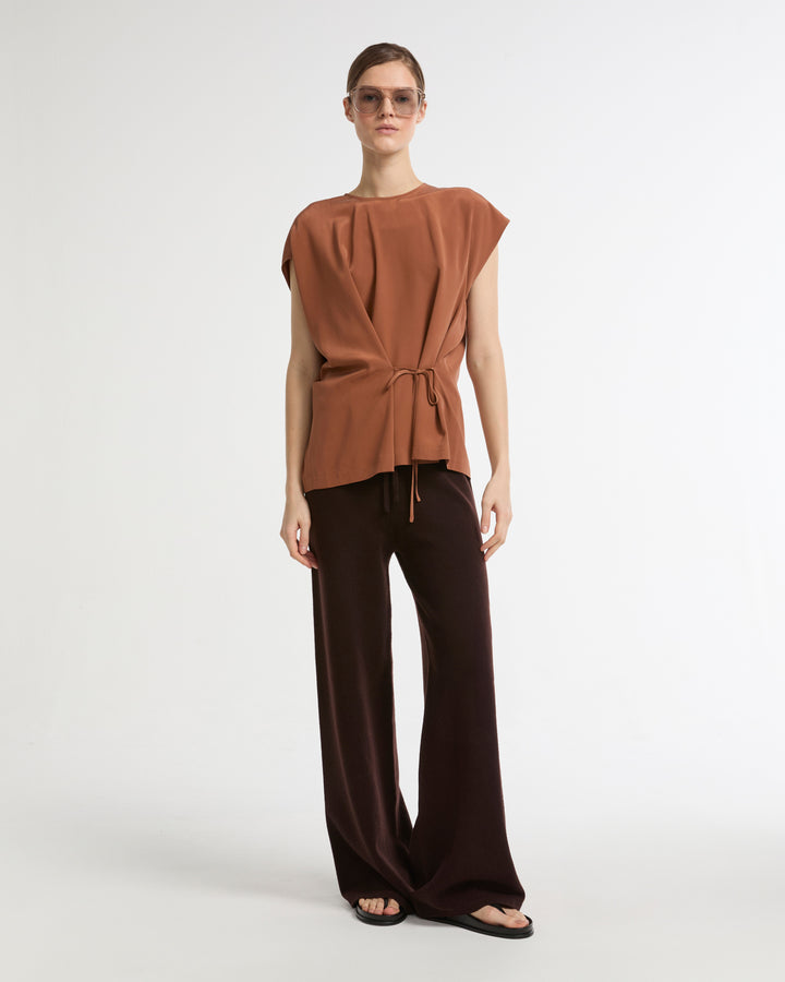Merino knit wide leg trousers -Yves Salomon - New spring summer collection