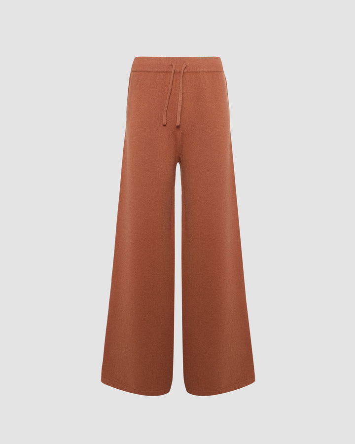 Merino knit wide leg trousers