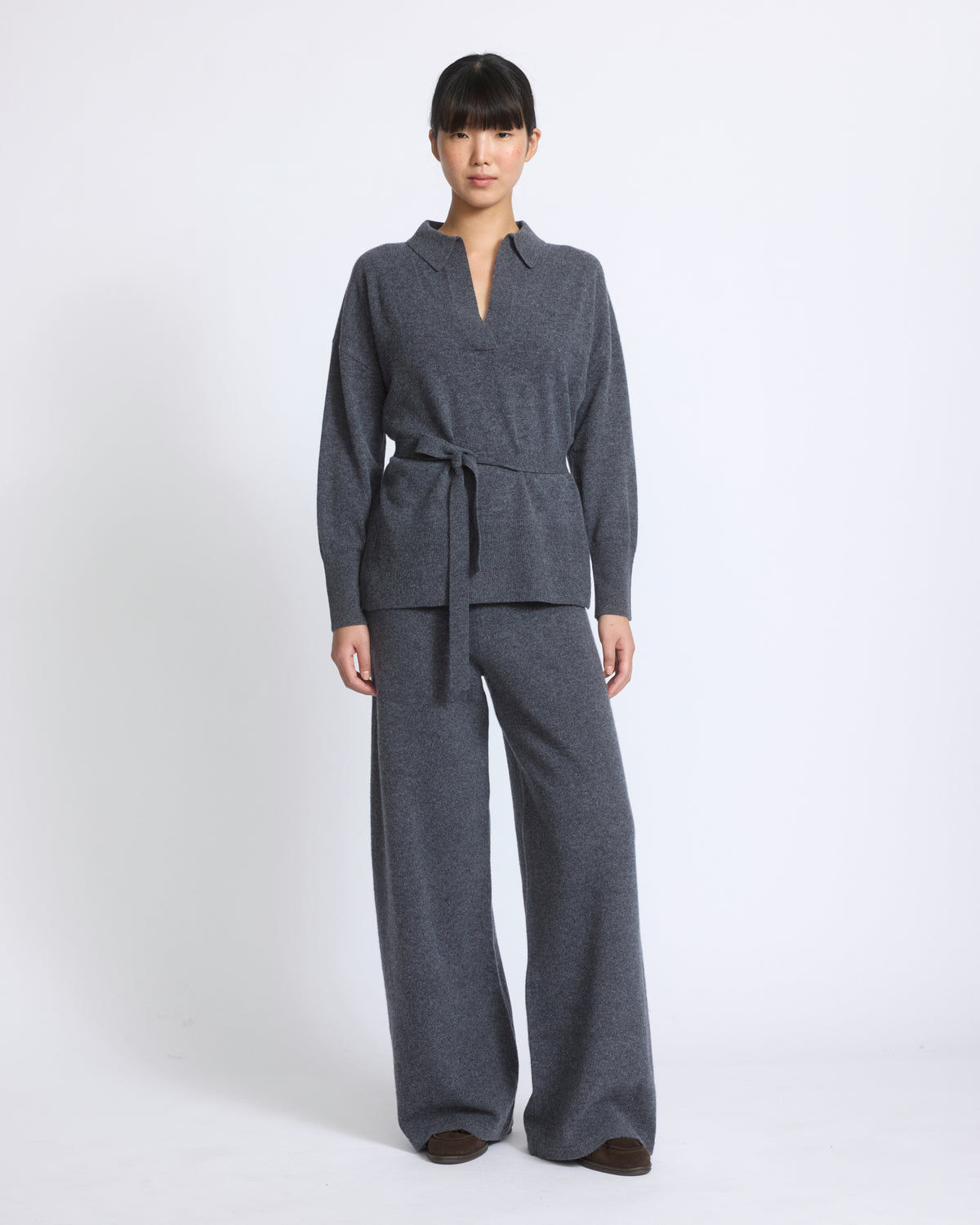 Merino knit wide leg trousers - Yves Salomon - New Fall/Winter Collection
