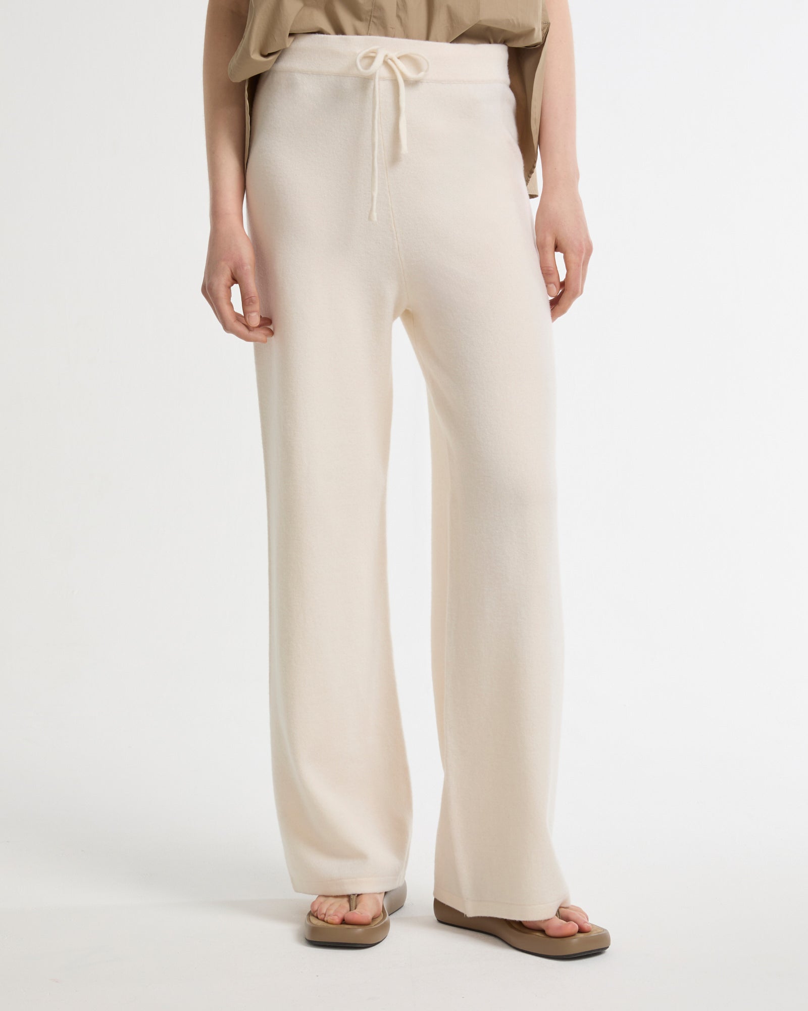 Merino knit wide leg trousers -Yves Salomon - New spring summer collection