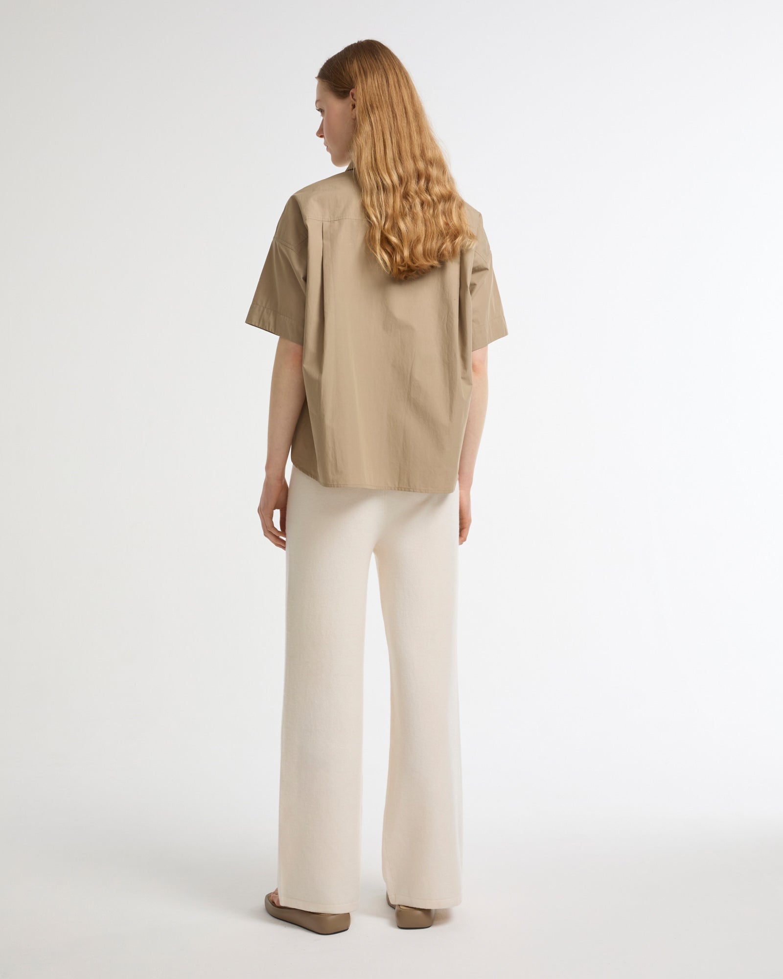 Short sleeve poplin shirt -Yves Salomon - New spring summer collection