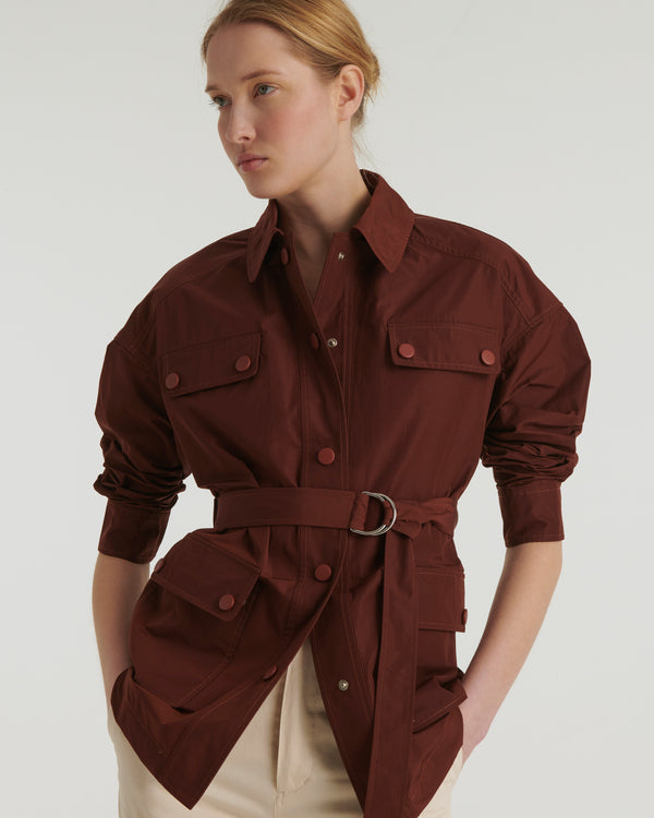 Technical fabric safari jacket
