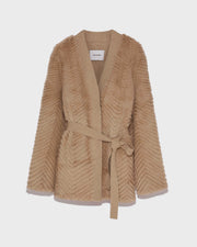 Merino knit and mink jacket