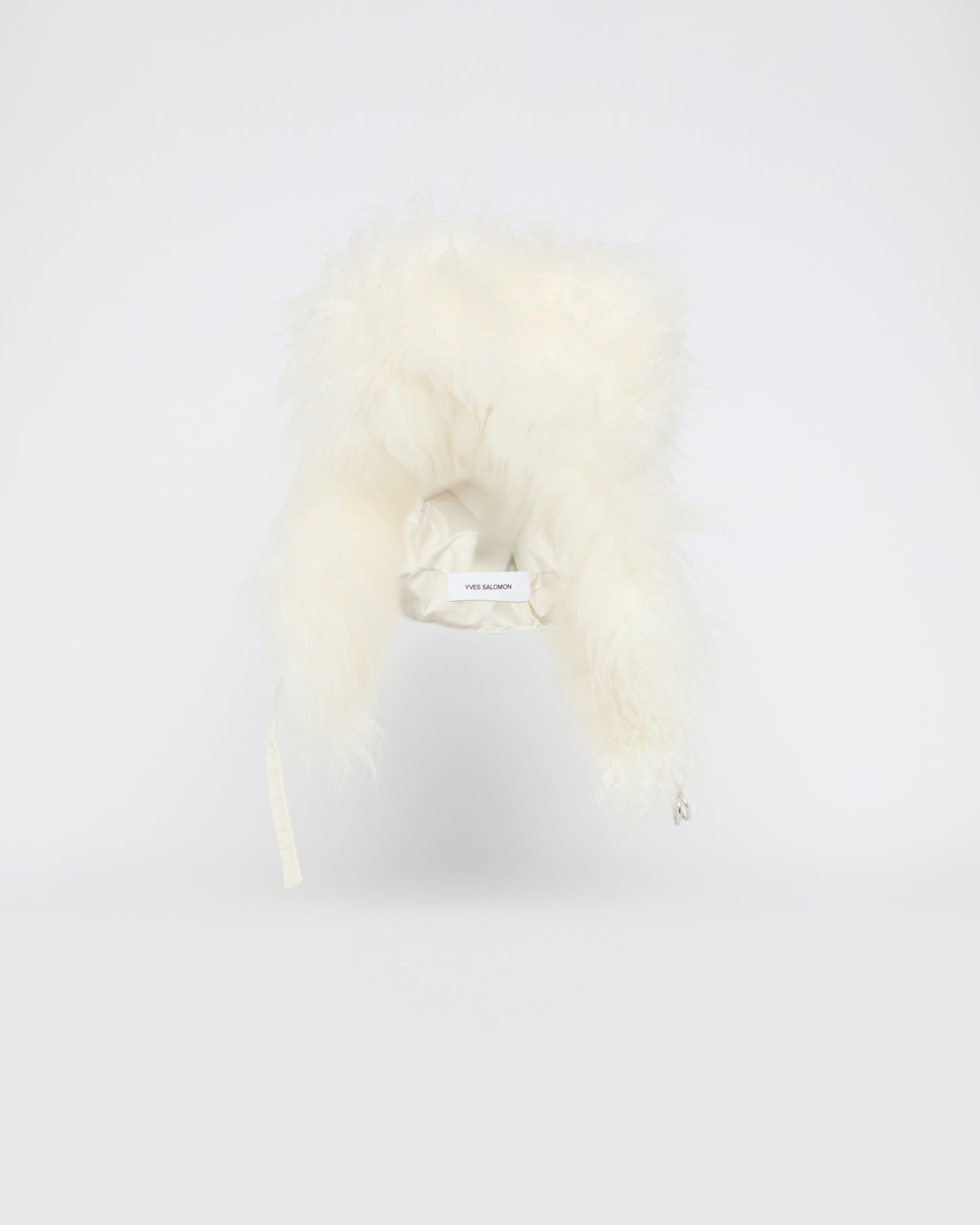 Technical fabric and cashmere ushanka