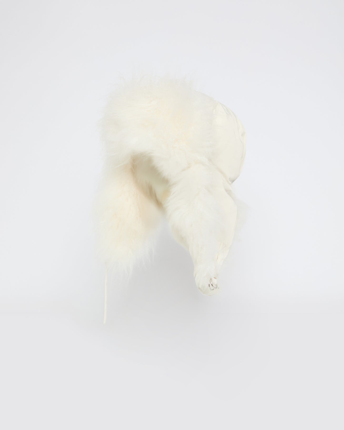 Technical fabric and cashmere ushanka