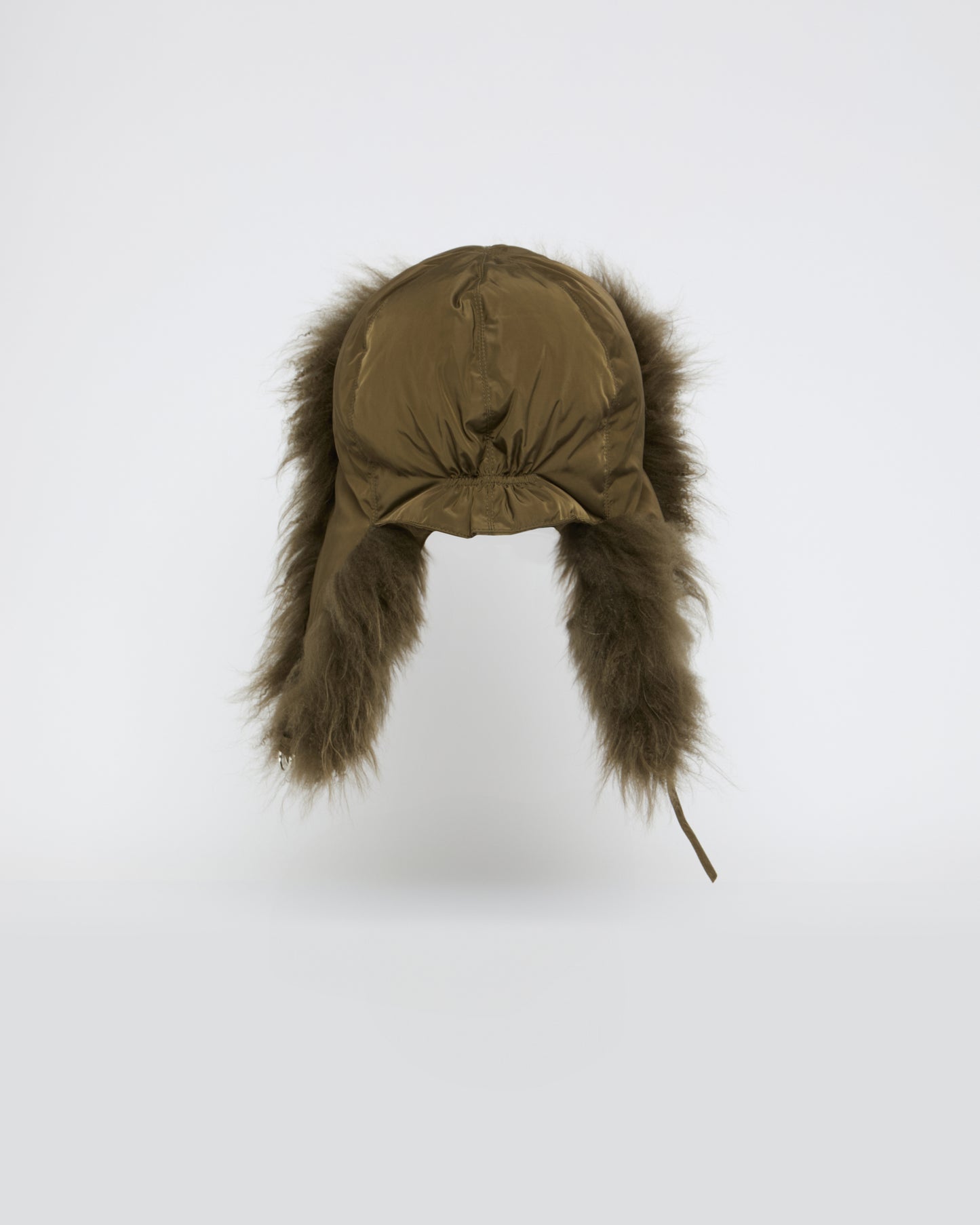 Technical fabric and cashmere ushanka