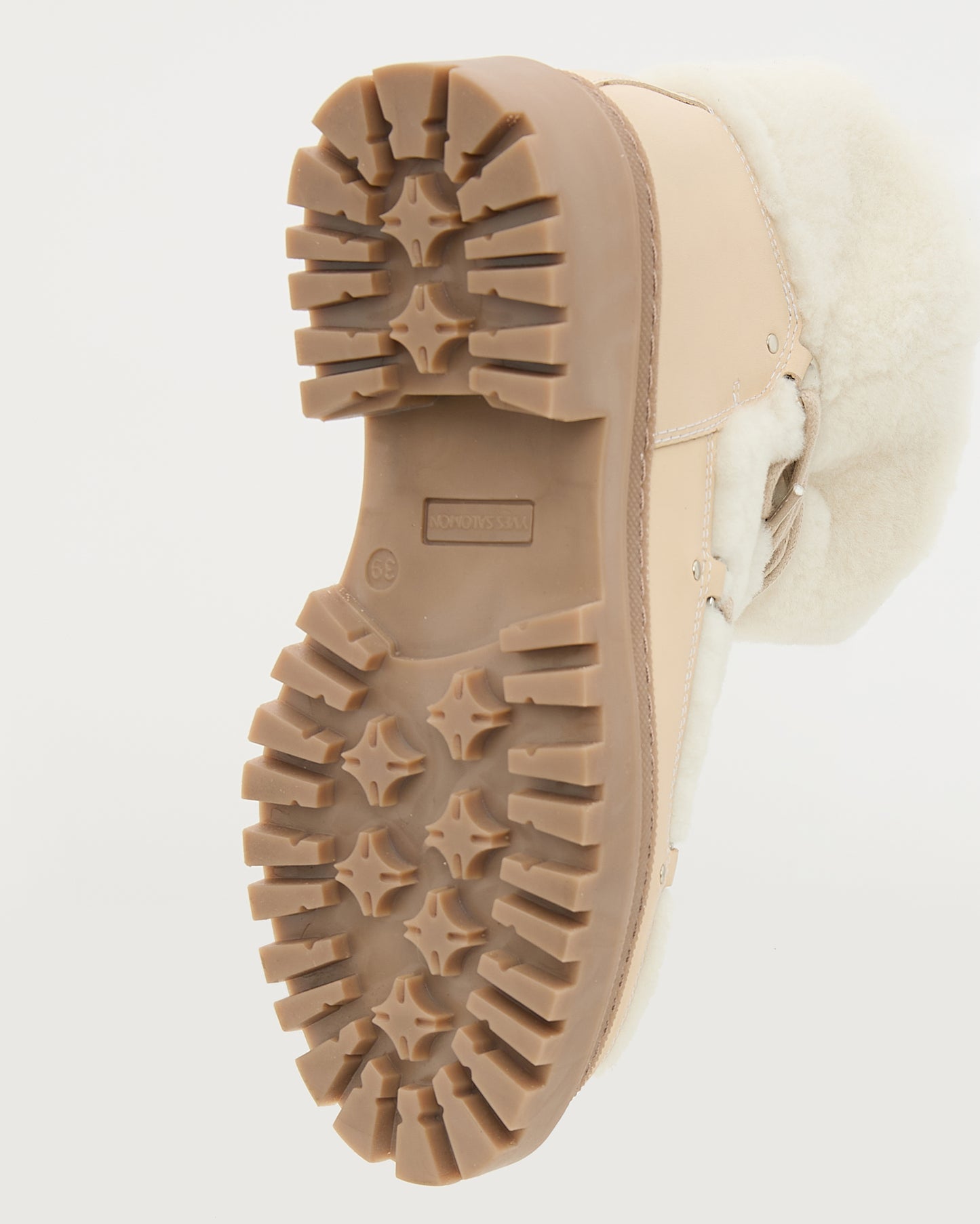 Lace-up mid-length shearling boots -Yves Salomon