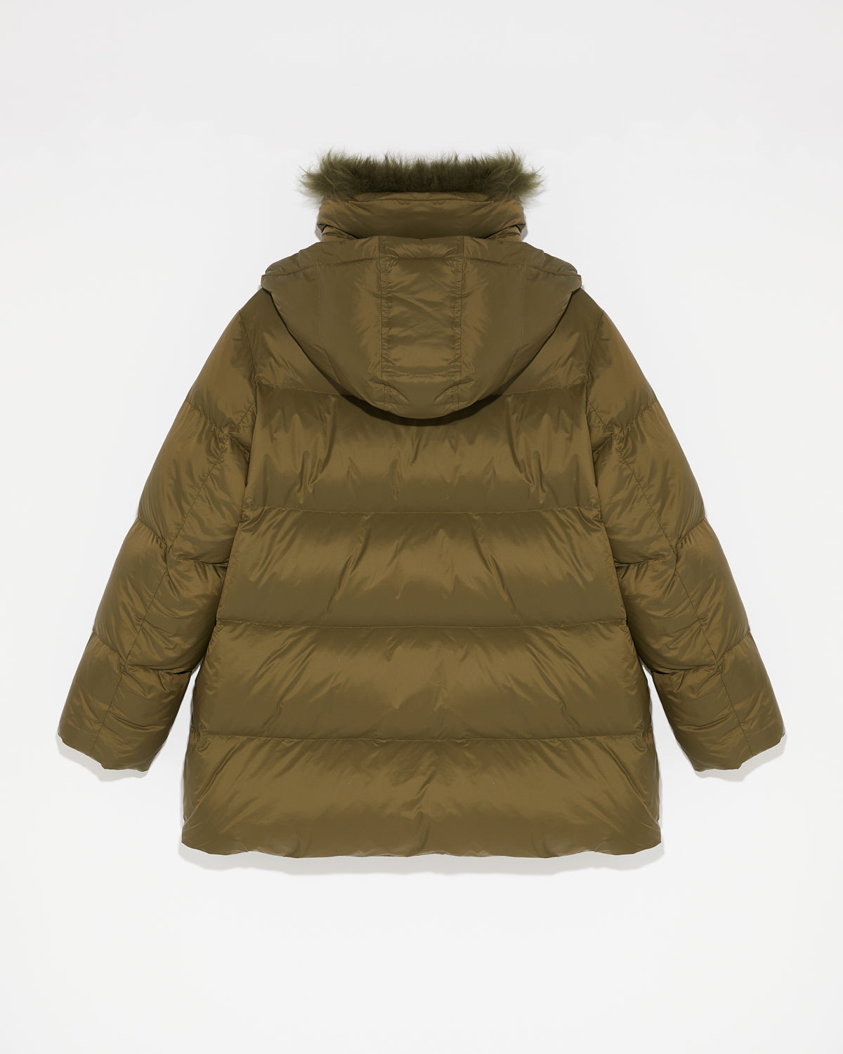 Iconic "A" line down jacket with lambswool collar -Yves Salomon