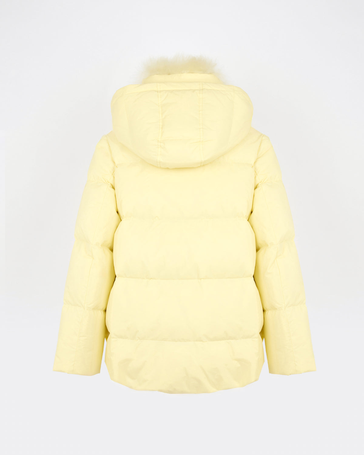 A-line down jacket in waterproof technical fabric with airy lambswool trim - Yves Salomon - New Fall/Winter Collection