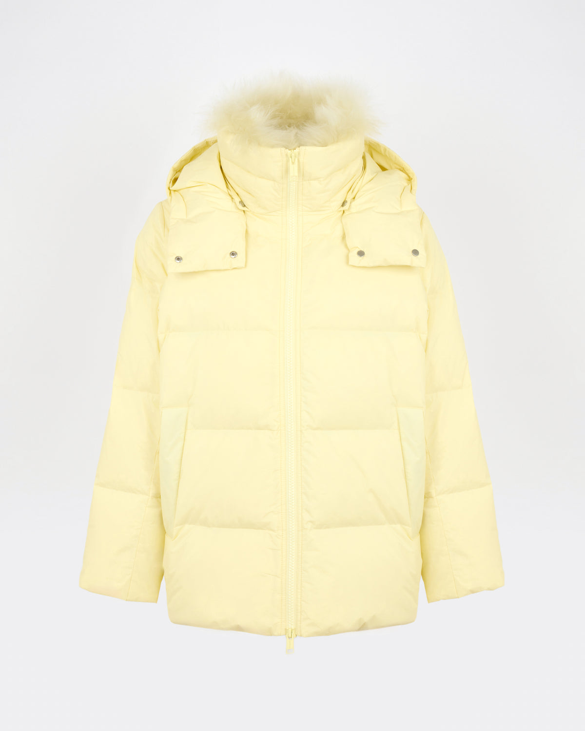 A-line down jacket in waterproof technical fabric with airy lambswool trim - Yves Salomon - New Fall/Winter Collection