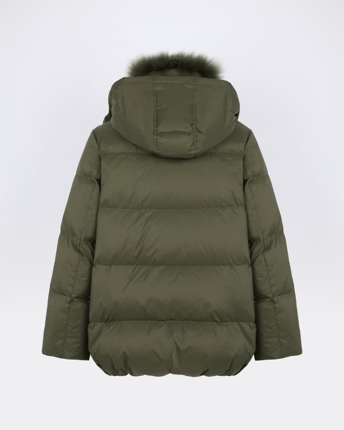 A-line down jacket in waterproof technical fabric with airy lambswool trim - Yves Salomon - New Fall/Winter Collection