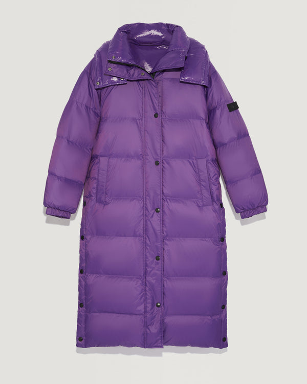 7/8 length reversible down jacket in water-repellent technical fabric-Yves Salomon-Winter sale & boxing day