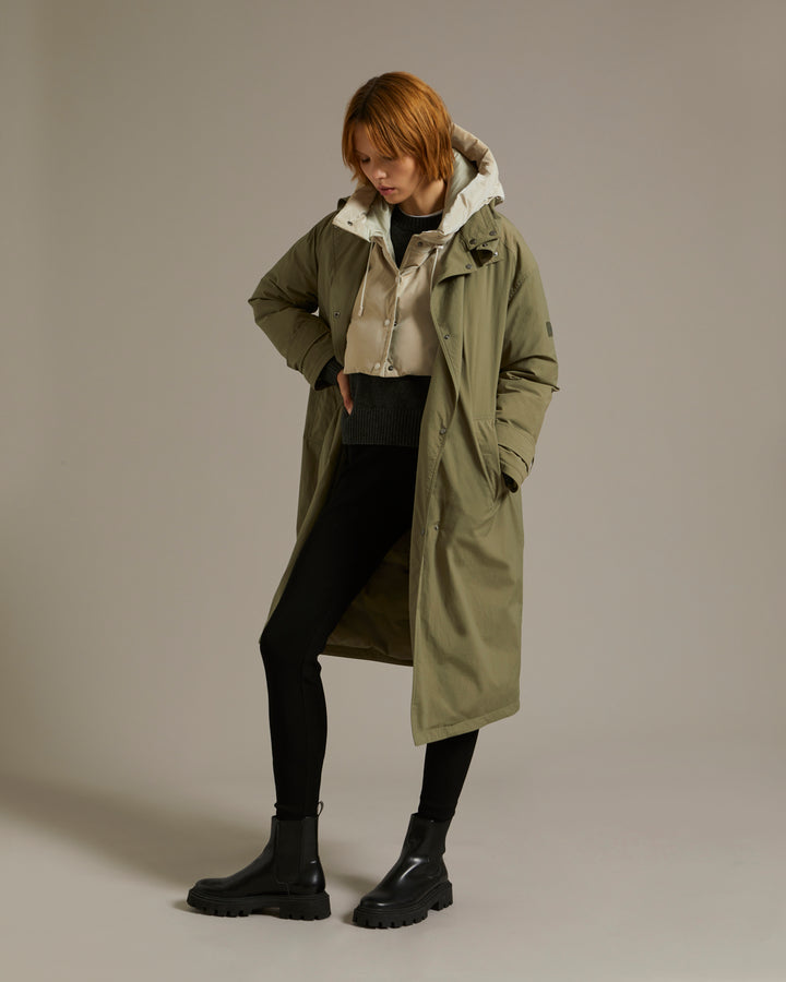 Black Friday 2025- Technical fabric down-filled overcoat -Yves Salomon