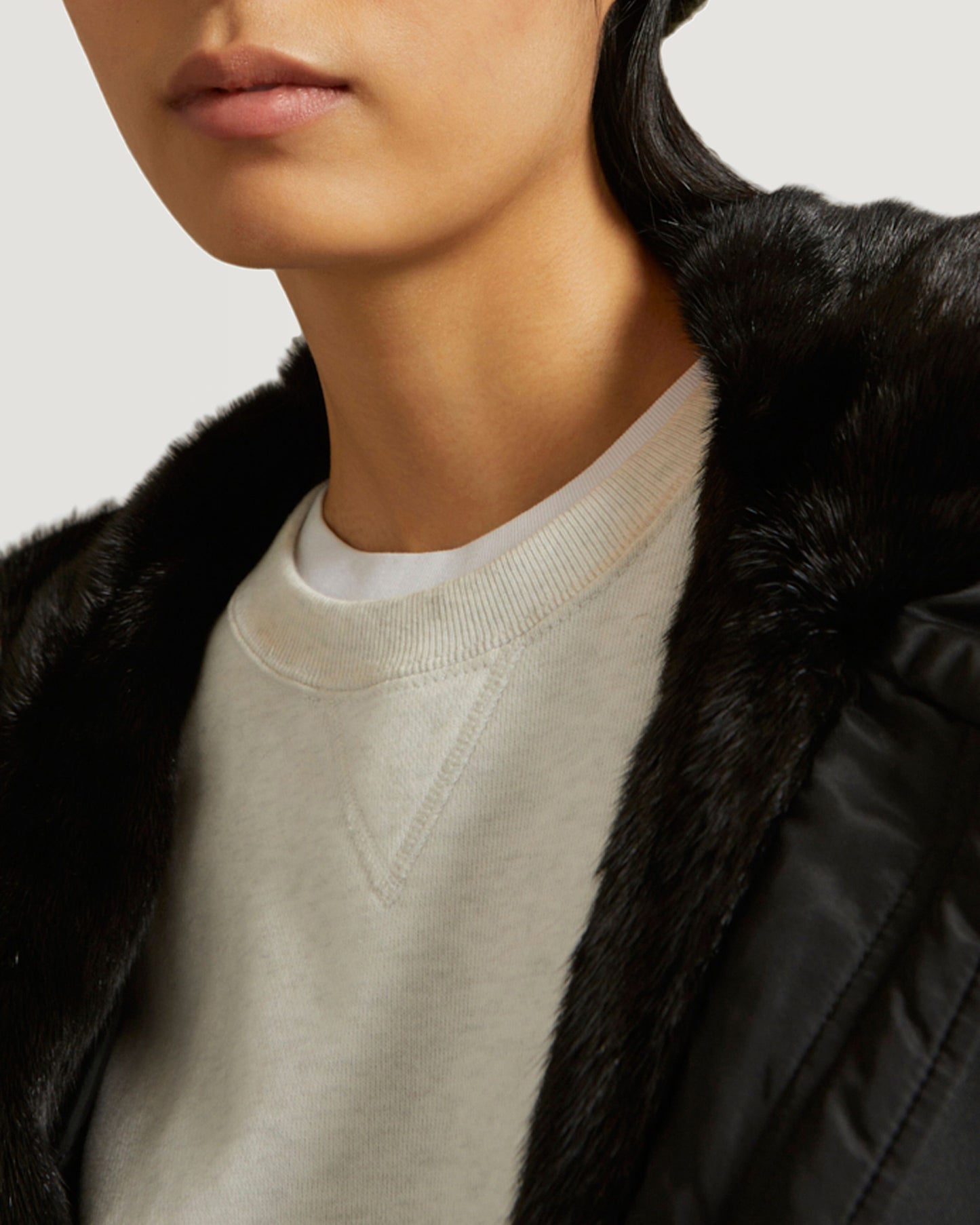 Black Friday 2025- Long bomber parka with mink fur-Yves Salomon-Winter sale & boxing day
