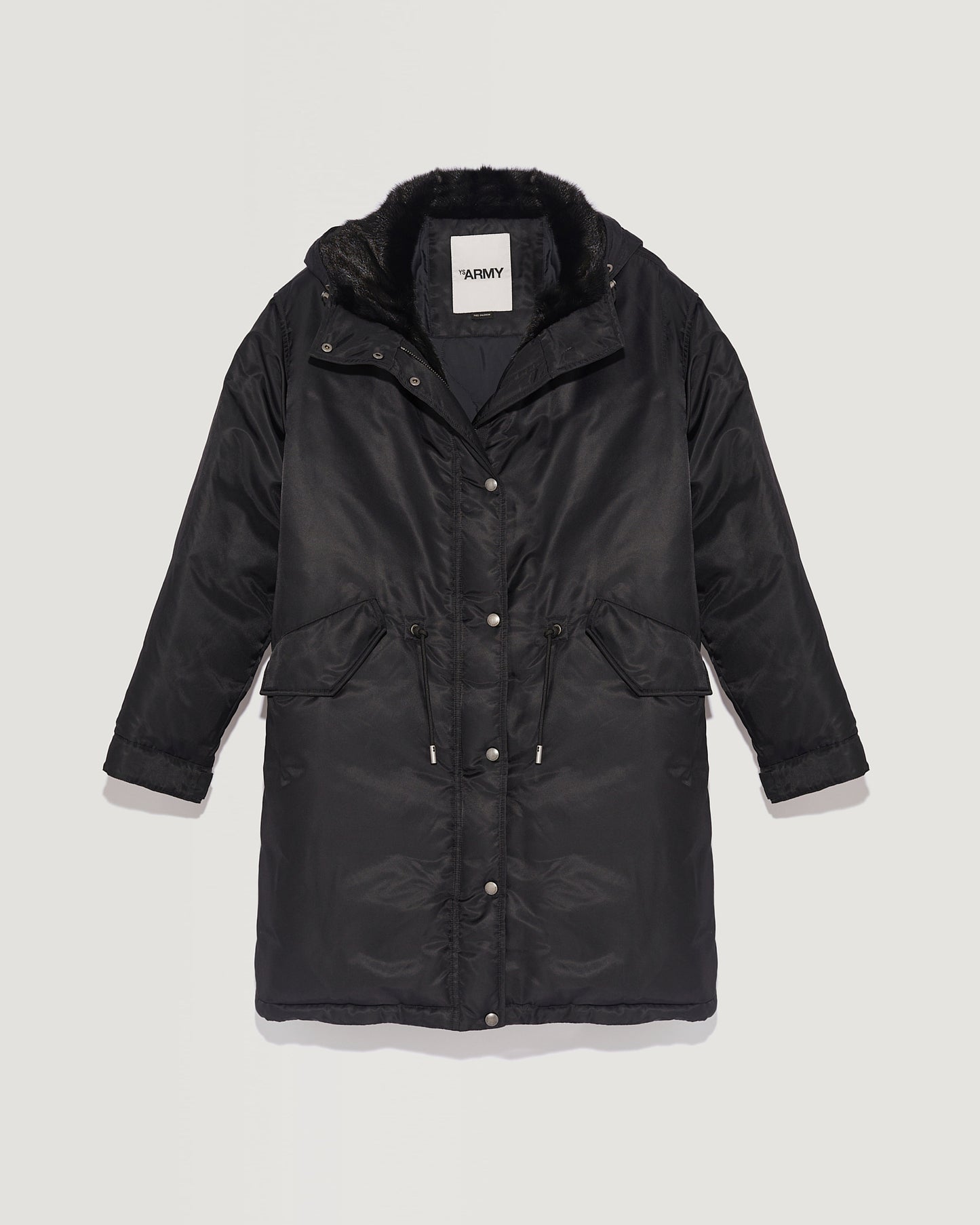 Black Friday 2025- Long bomber parka with mink fur-Yves Salomon-Winter sale & boxing day