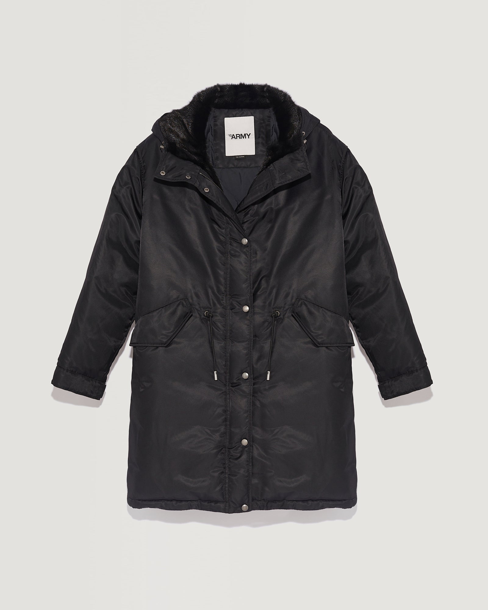 Black Friday 2025- Long bomber parka with mink fur-Yves Salomon-Winter sale & boxing day