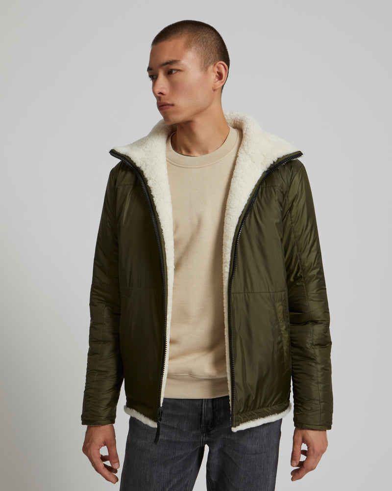 Fleece-style shearling jacket