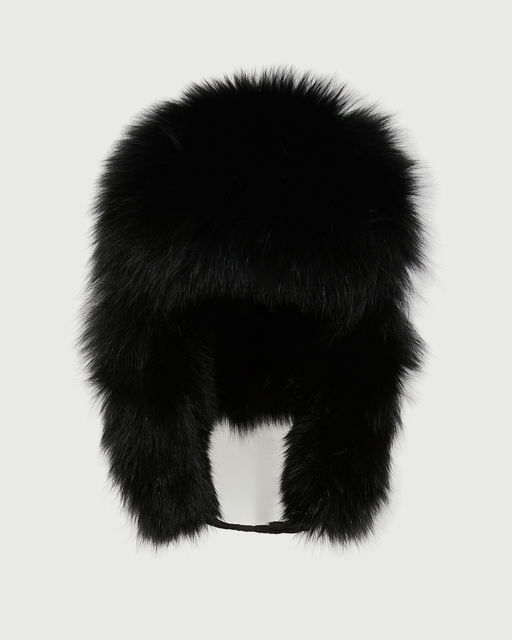 Technical fabric ushanka with fox fur - Yves Salomon - New Fall Winter Collection