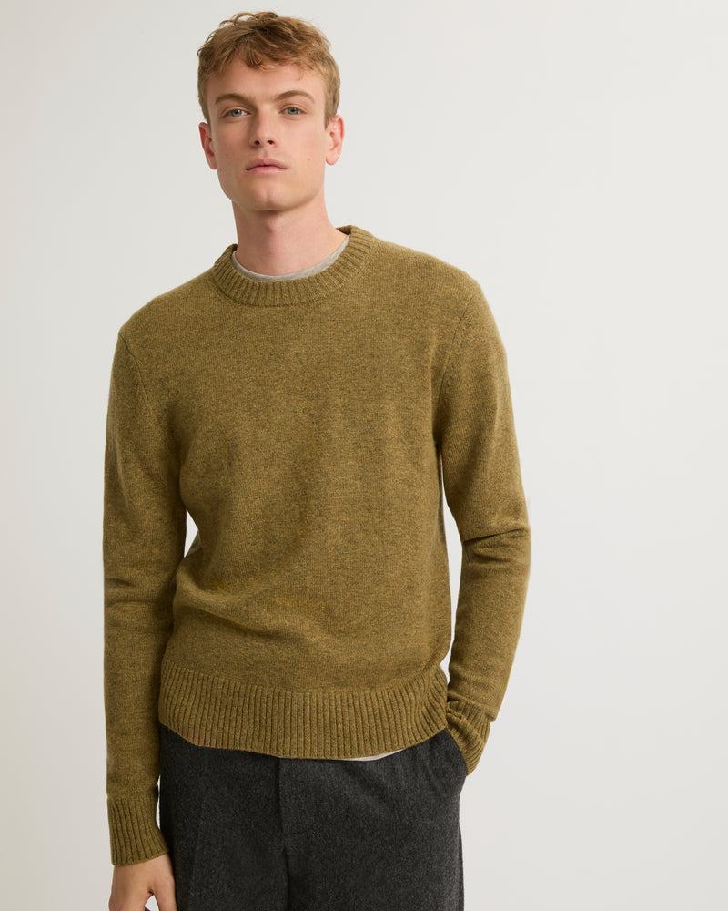 Wool-cashmere knit crew neck jumper-Yves Salomon-Winter sale & boxing day