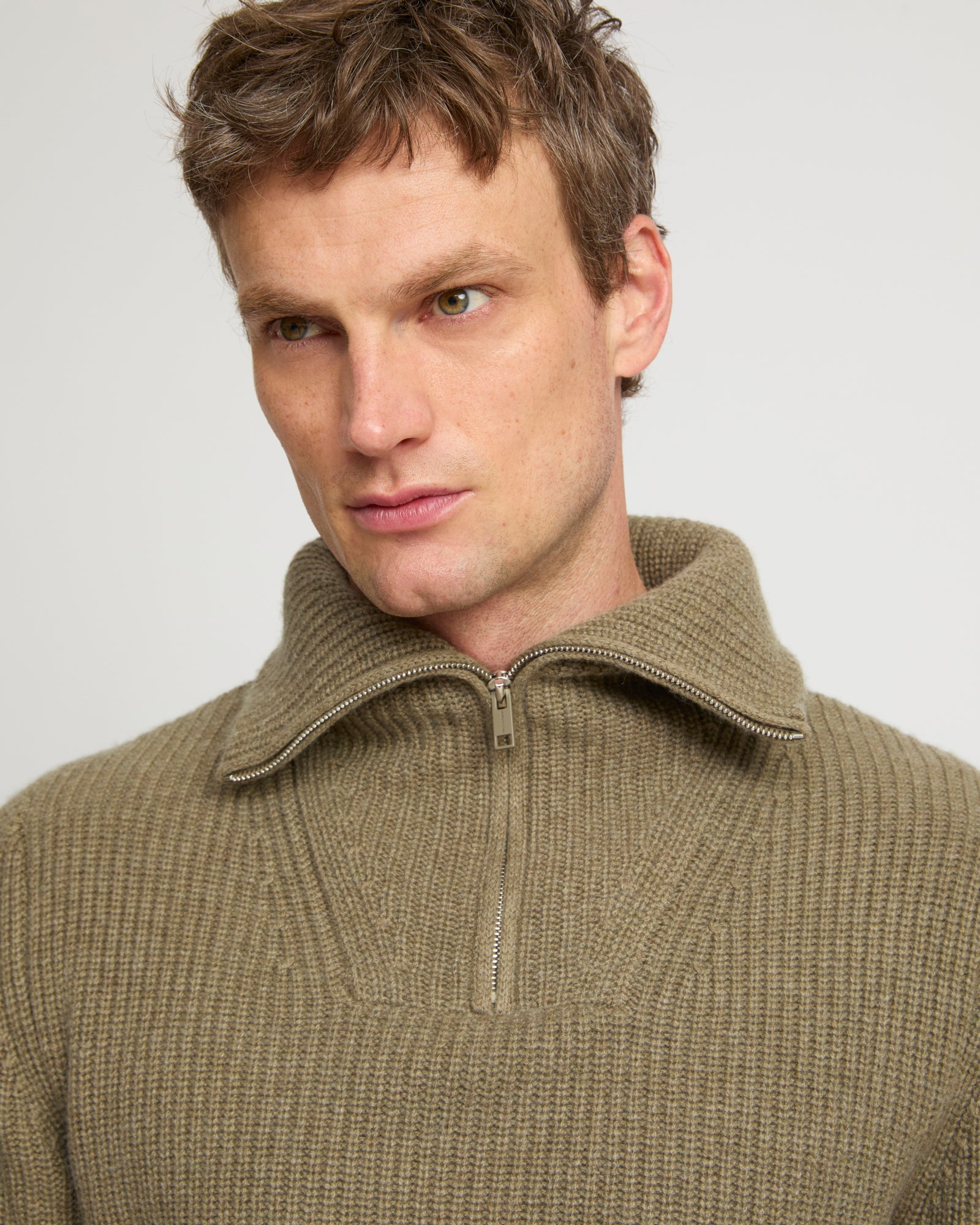 トップス YVES SALOMON WOOL FRONT KNITWEAR Cropped knit jumper - brown - Yves Salomon – Yves Salomon US