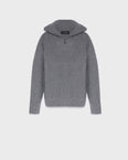 Zip-front sweater trucker collar