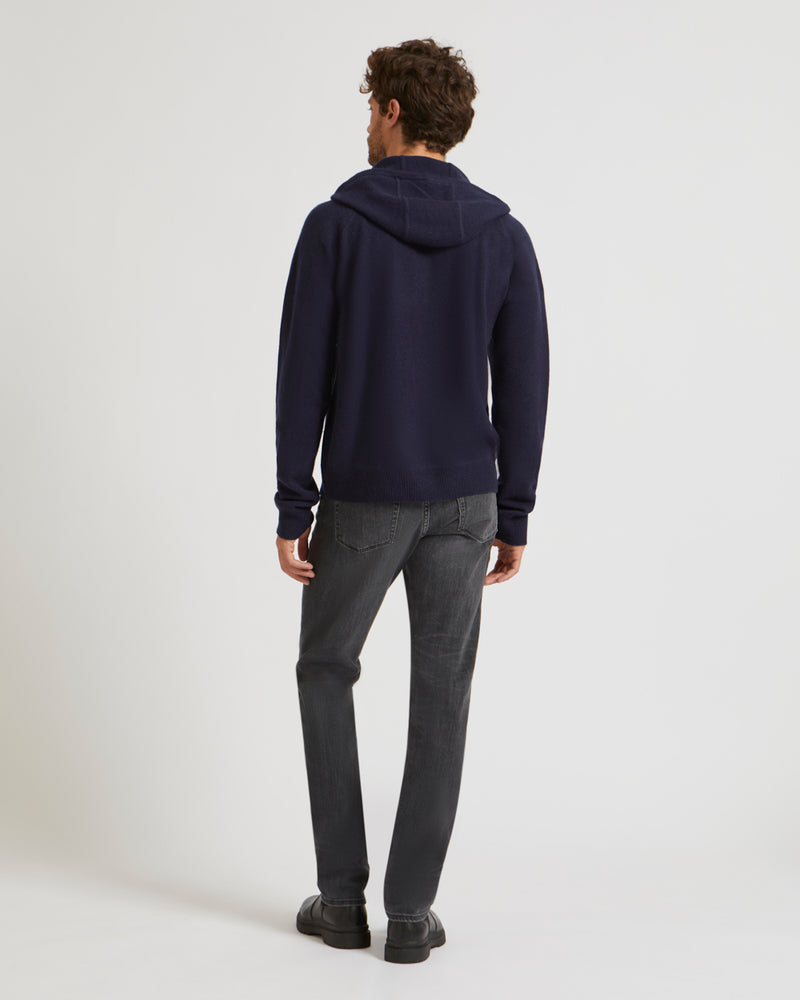 hoodie - navy - Yves Salomon