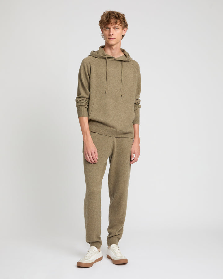 Cashmere wool knit Hoodie -Yves Salomon