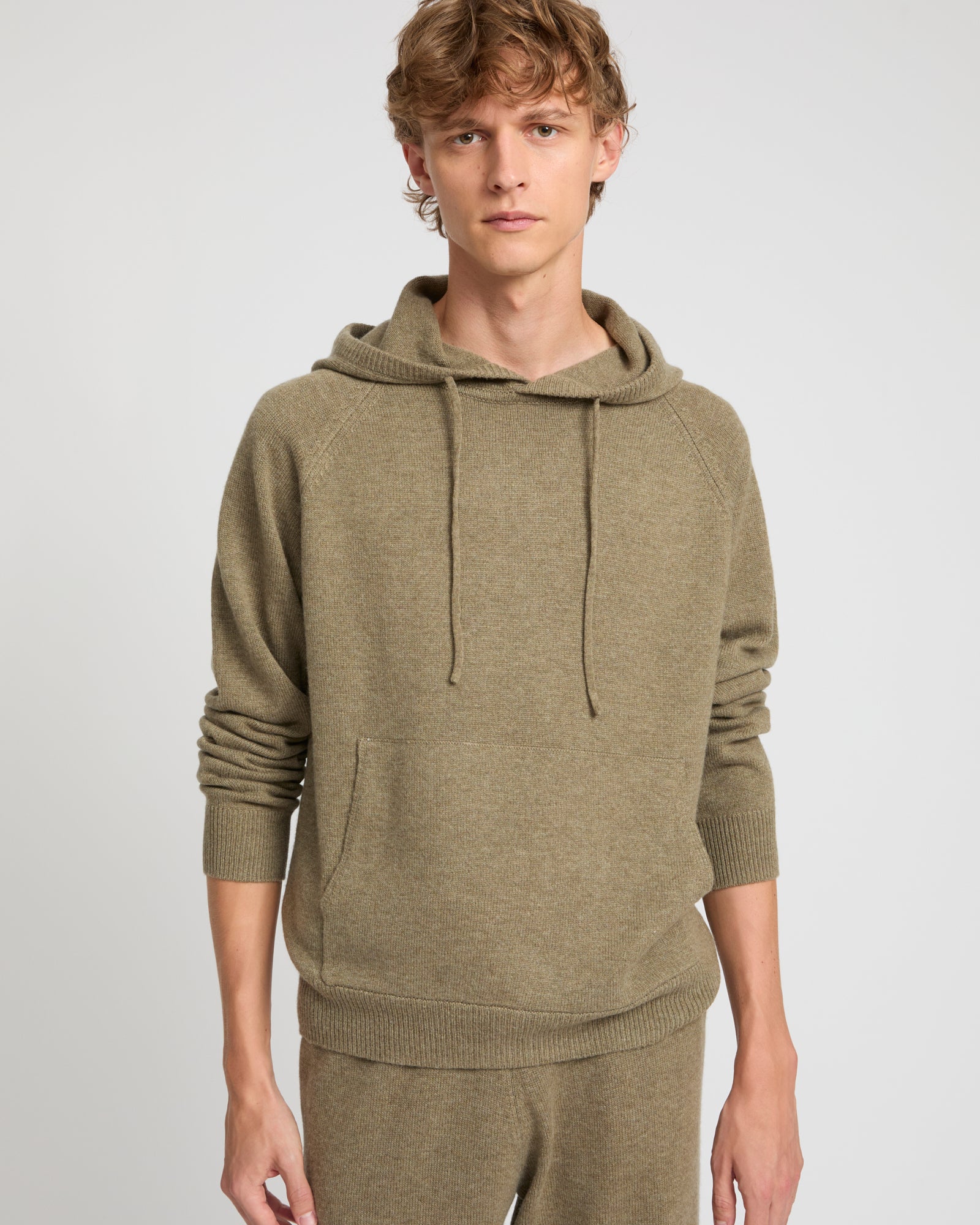 Cashmere wool knit Hoodie -Yves Salomon
