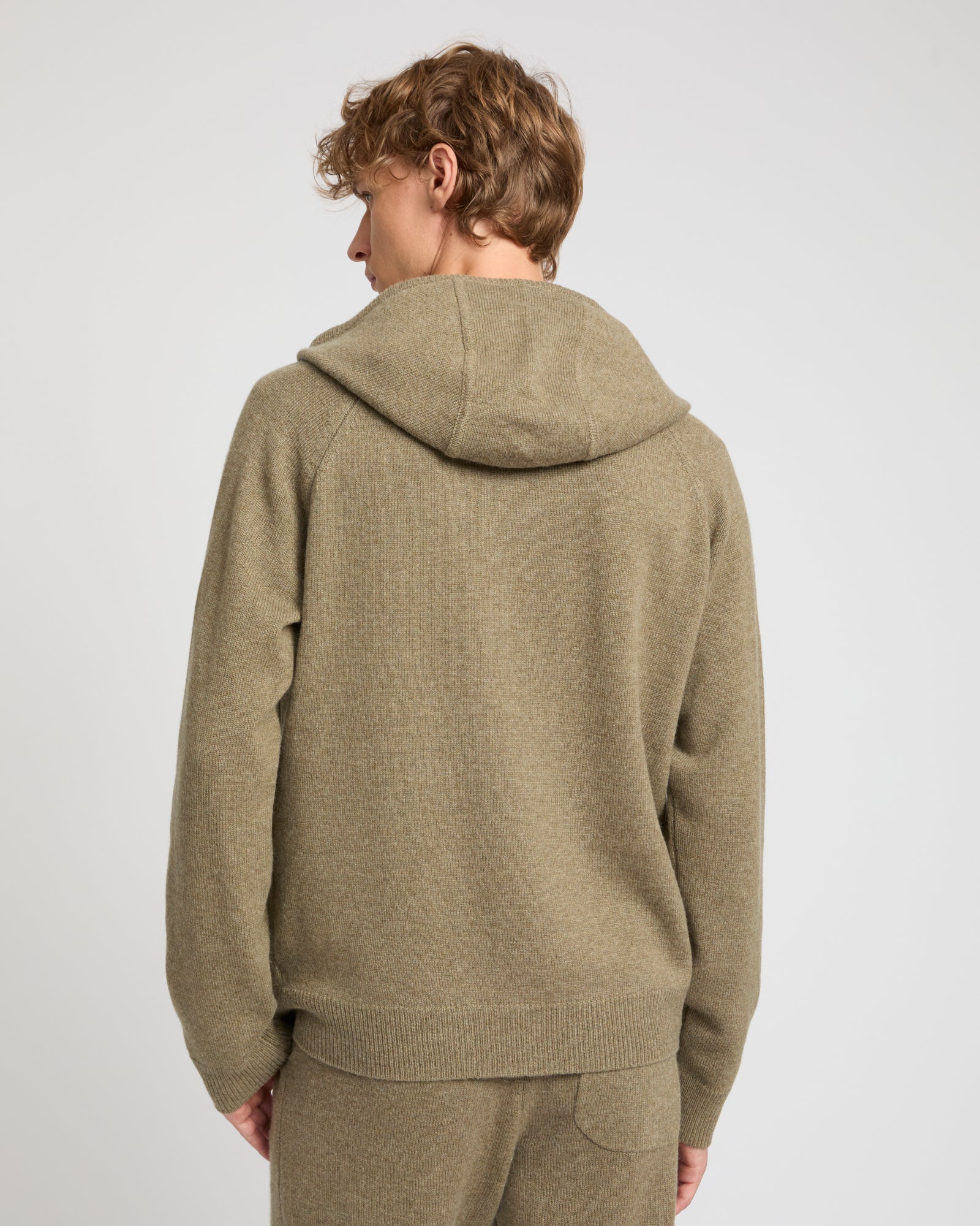 Cashmere wool knit Hoodie -Yves Salomon