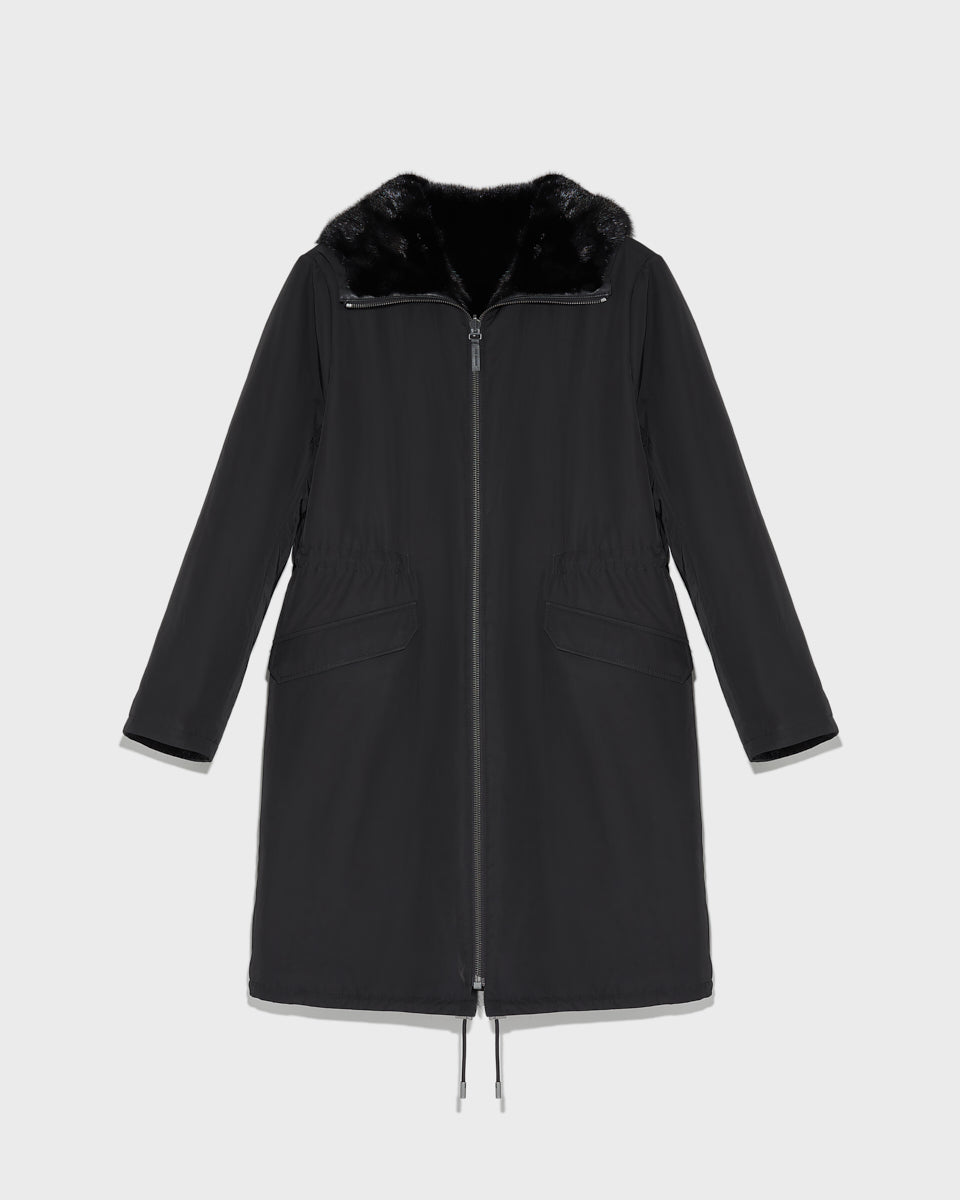 Mink reversible Technical Fabric Parka