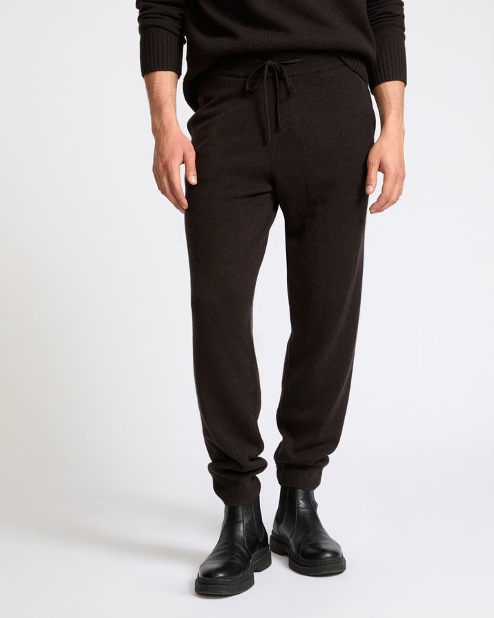 Jogging-style cashmere wool knit pant - Yves Salomon - New Fall Winter Collection