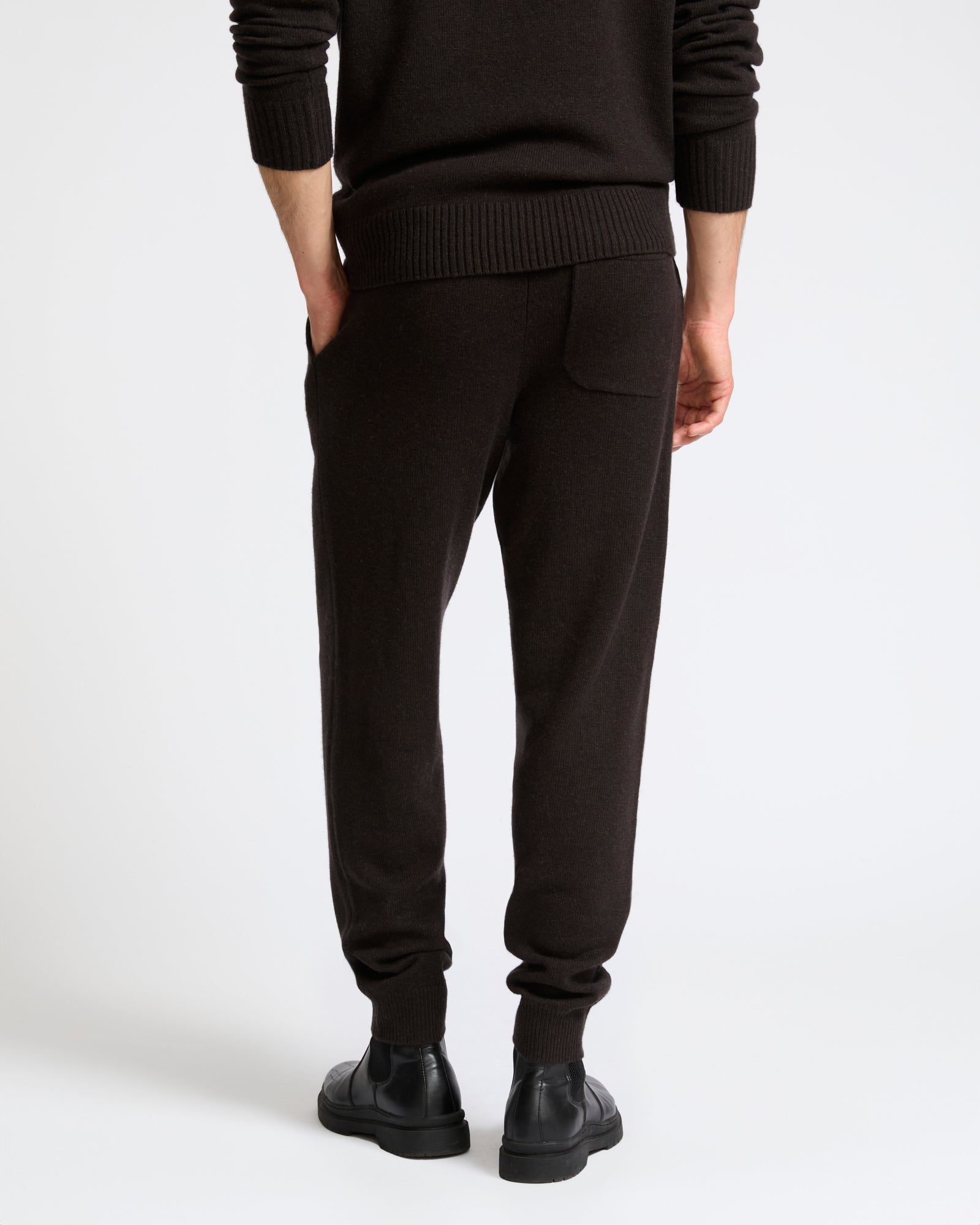 Jogging-style cashmere wool knit pant - Yves Salomon - New Fall Winter Collection