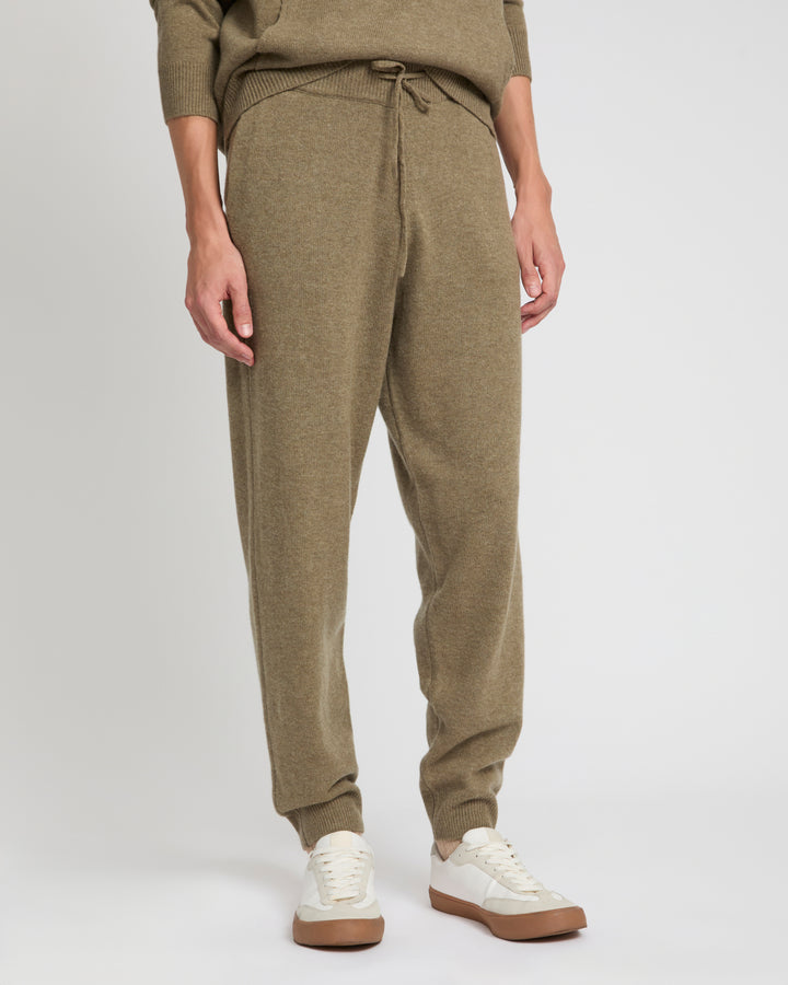 Jogging-style knit pant -Yves Salomon