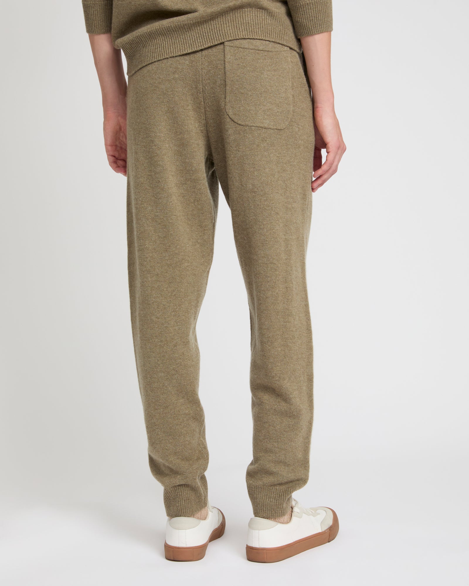 Jogging-style knit pant -Yves Salomon