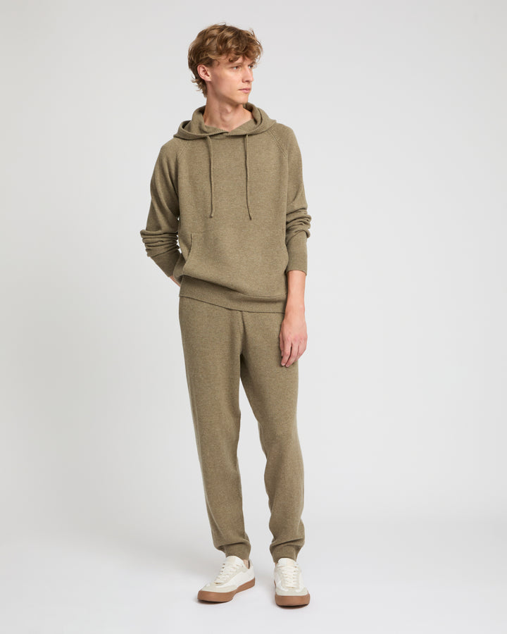 Jogging-style knit pant -Yves Salomon