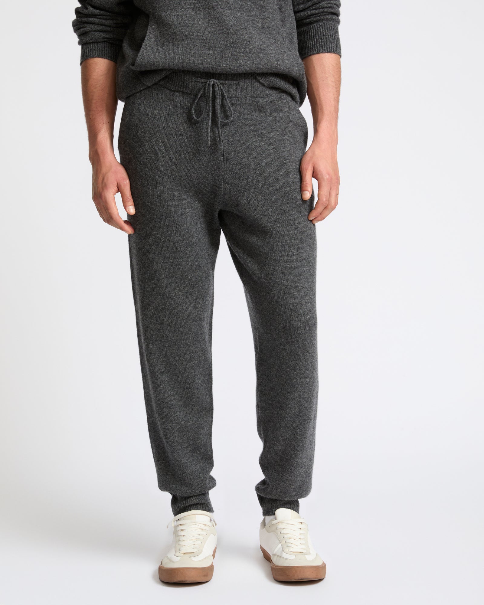 Jogging-style cashmere wool knit pant - Yves Salomon - New Fall Winter Collection