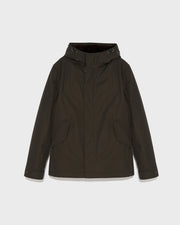 Fitted Parka In waterproof Technical Gabardine And Mink fur