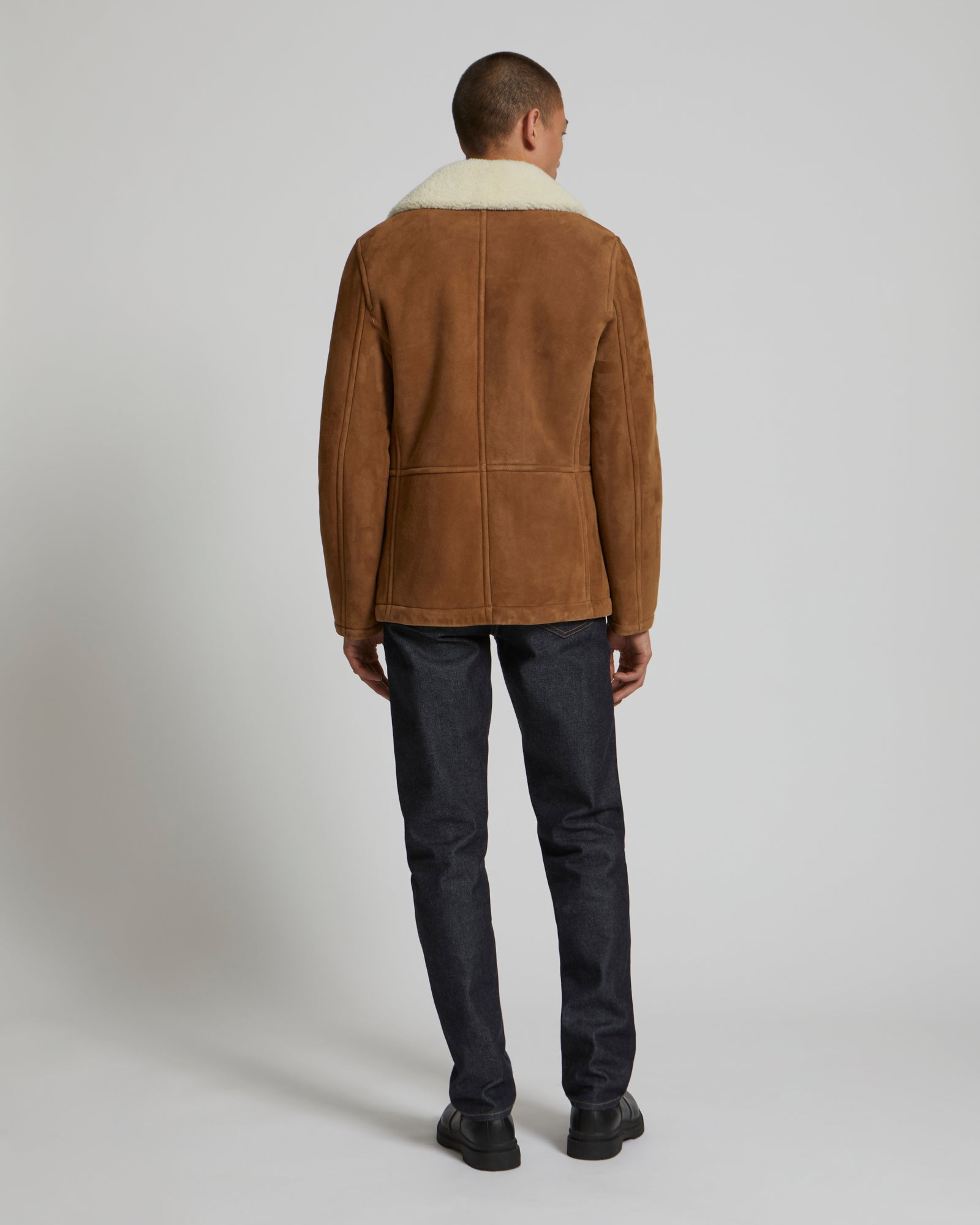 Shearling PeaCoat-Yves Salomon-Winter sale & boxing day