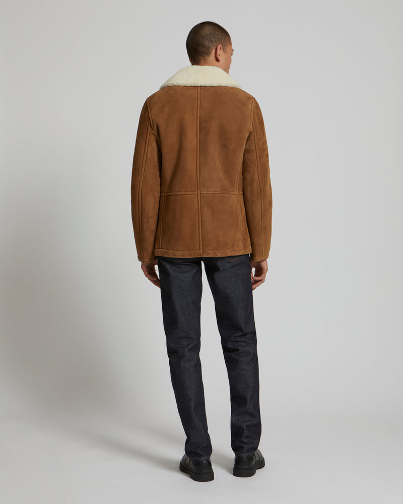 Shearling PeaCoat-Yves Salomon-Winter sale & boxing day