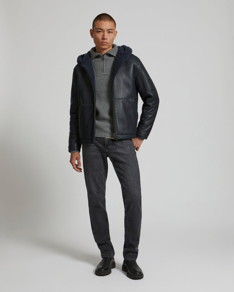 Reversible Shearling Hoodie