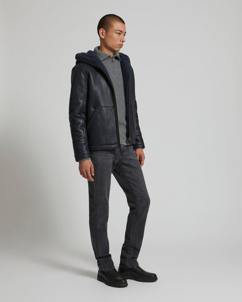 Reversible Shearling Hoodie