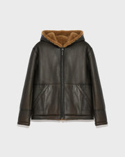 Reversible Shearling Hoodie