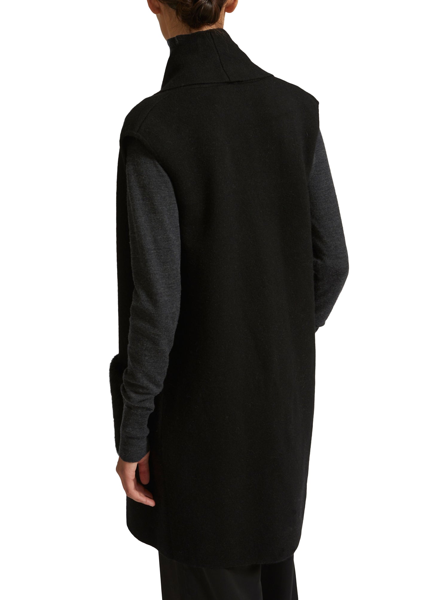 Cashmere wool cape with mink fur -Yves Salomon