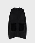 Cashmere wool cape with mink fur